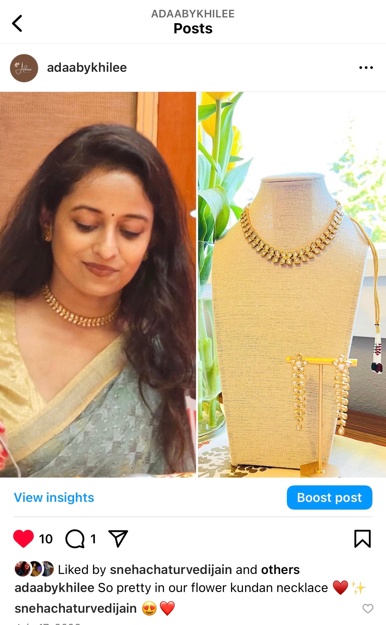 Flower Kundan necklace set