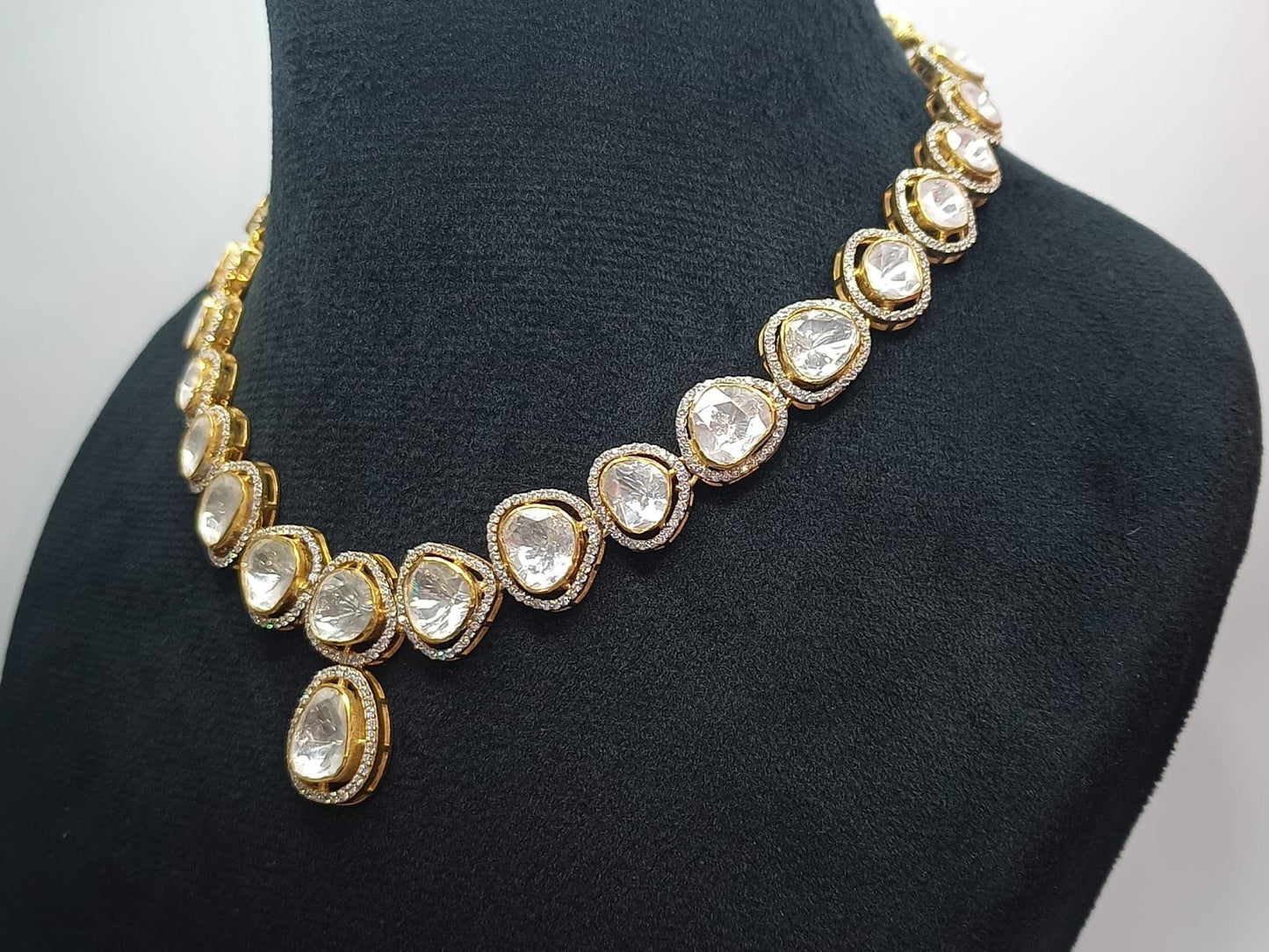 Noora Polki Necklace pendant Set