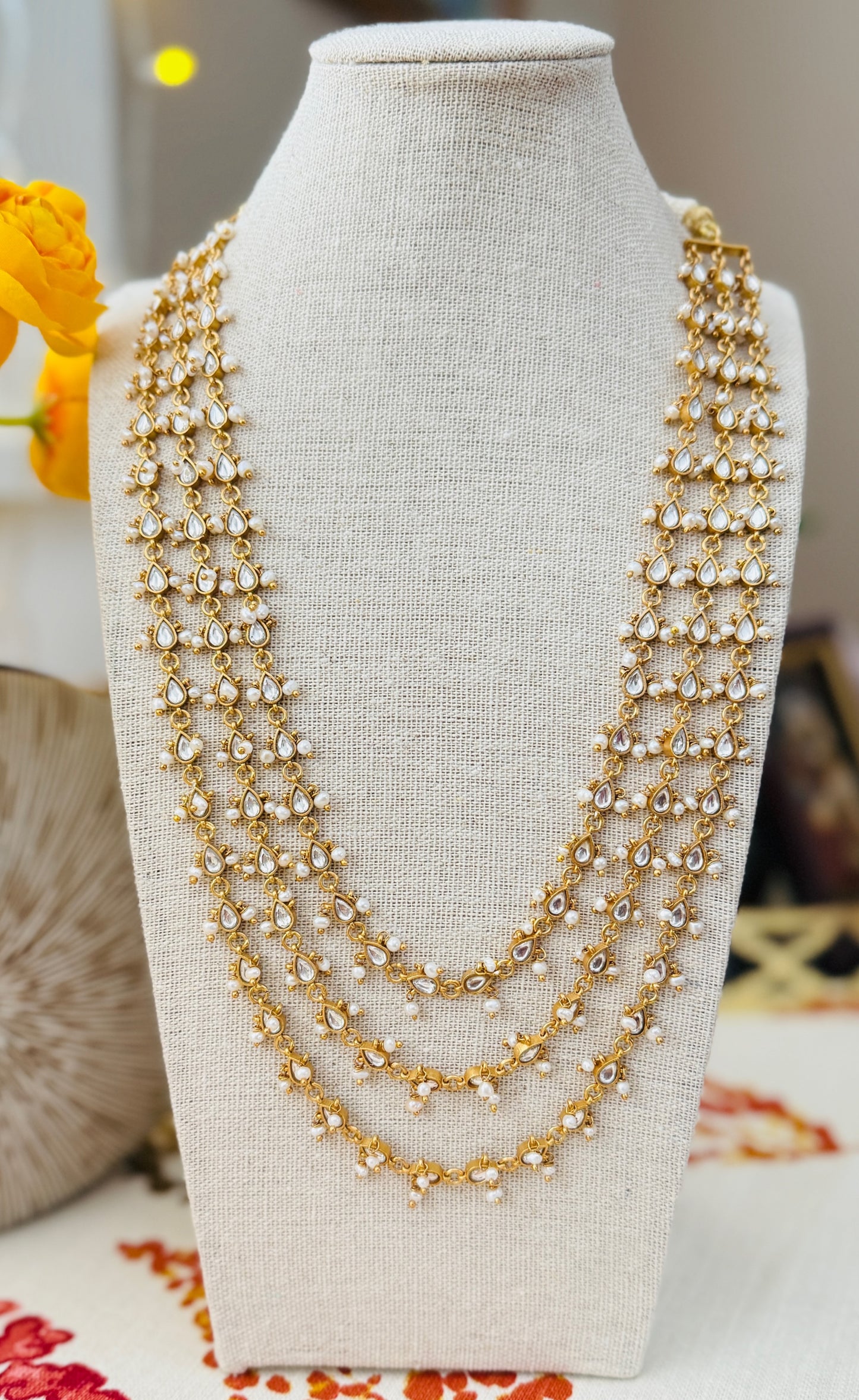 Mashoor teenlad Kundan necklace