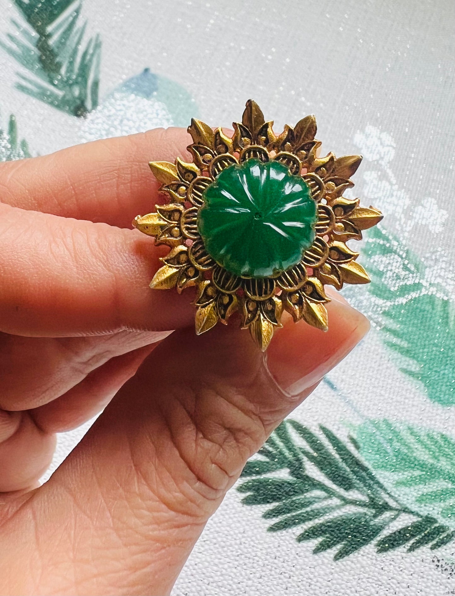 Green Onyx Ring