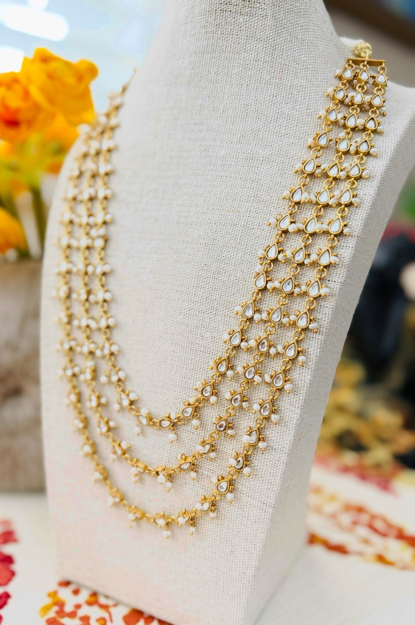 Mashoor teenlad Kundan necklace