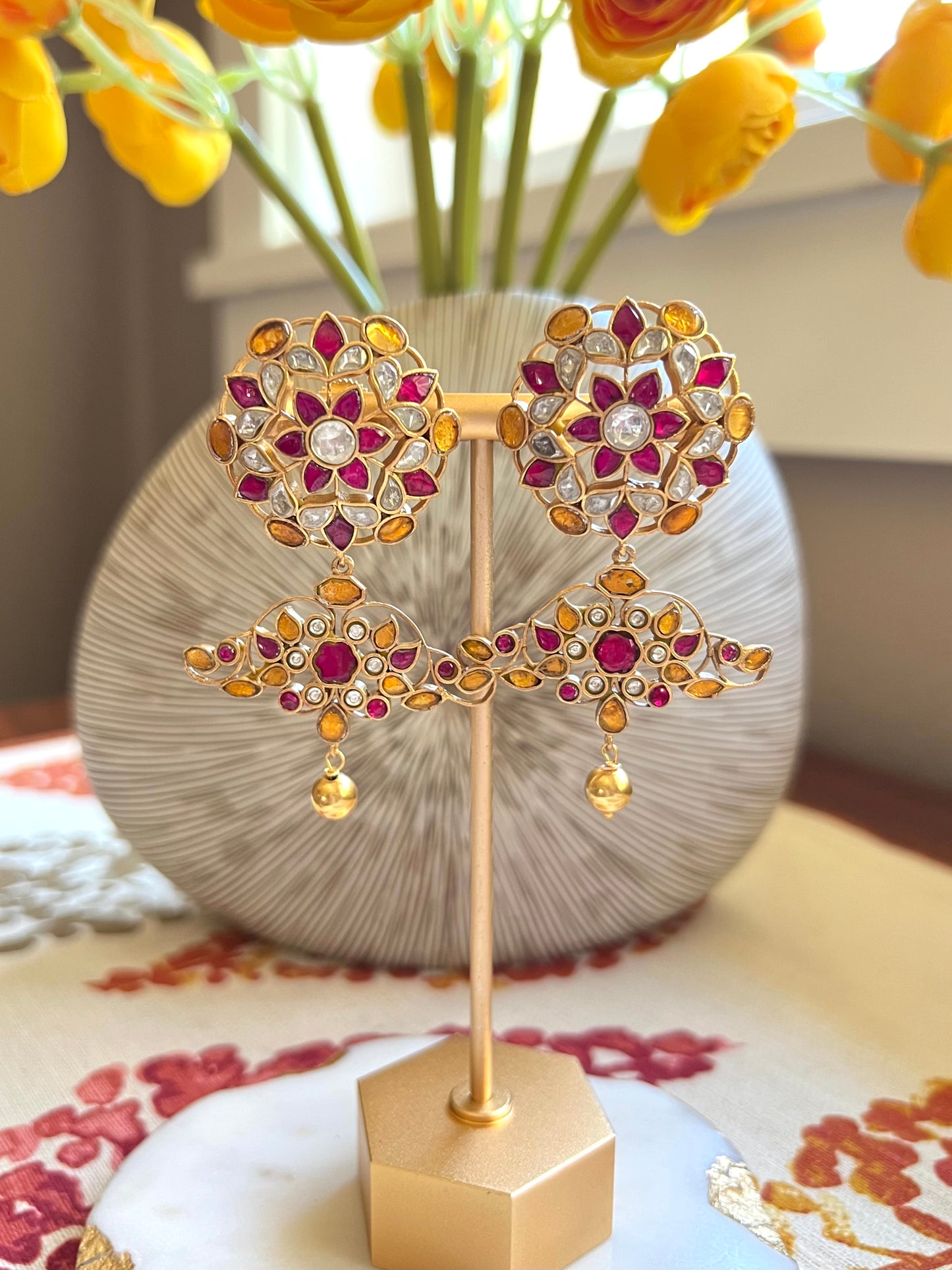 Lal Peela earrings