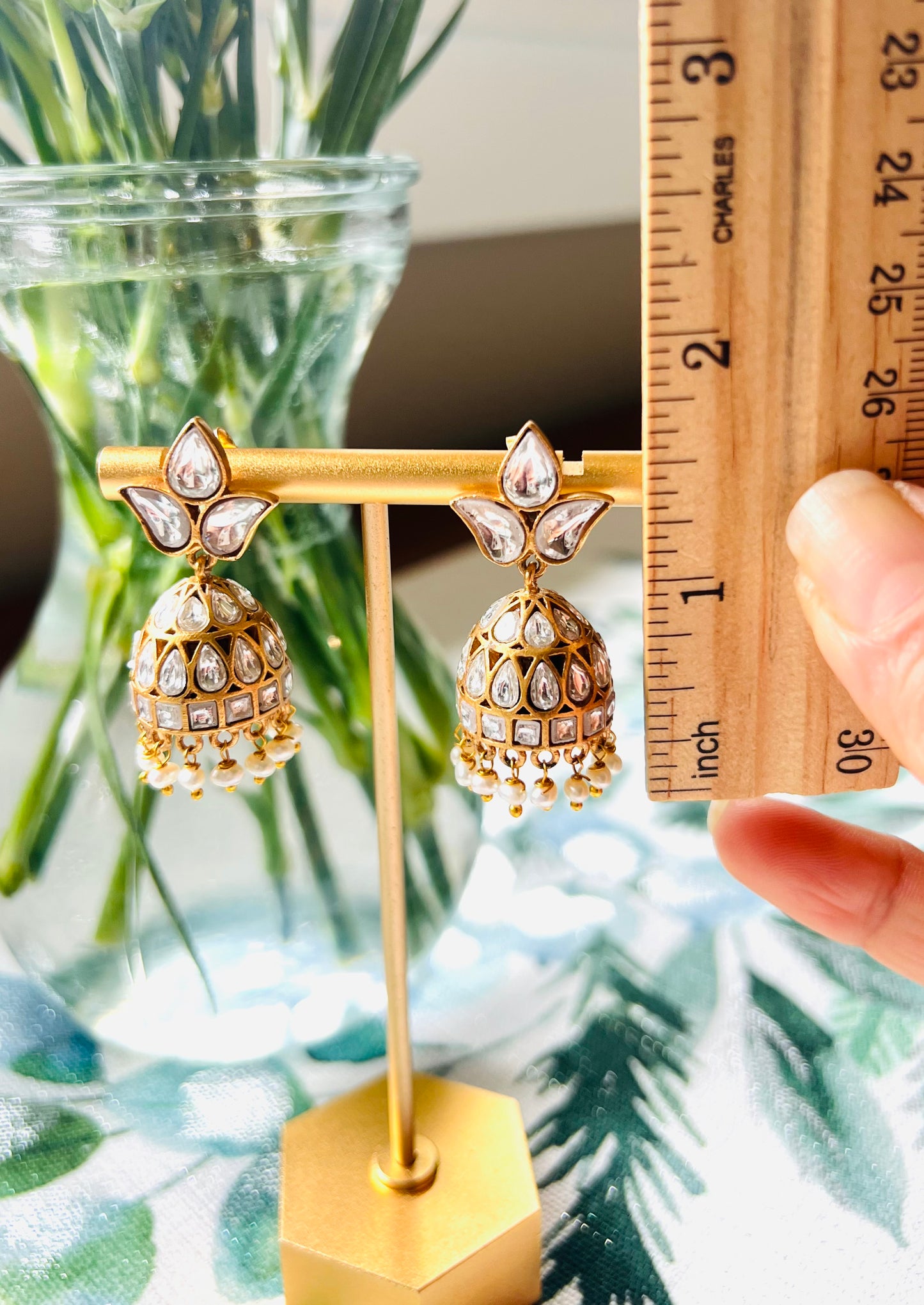 Kundan Jhumki Earrings