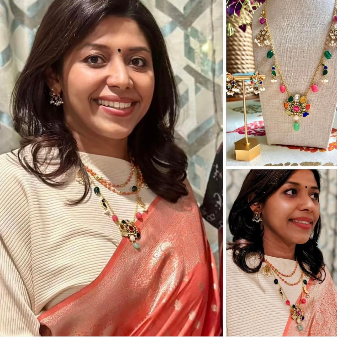 Navratna Necklace Set