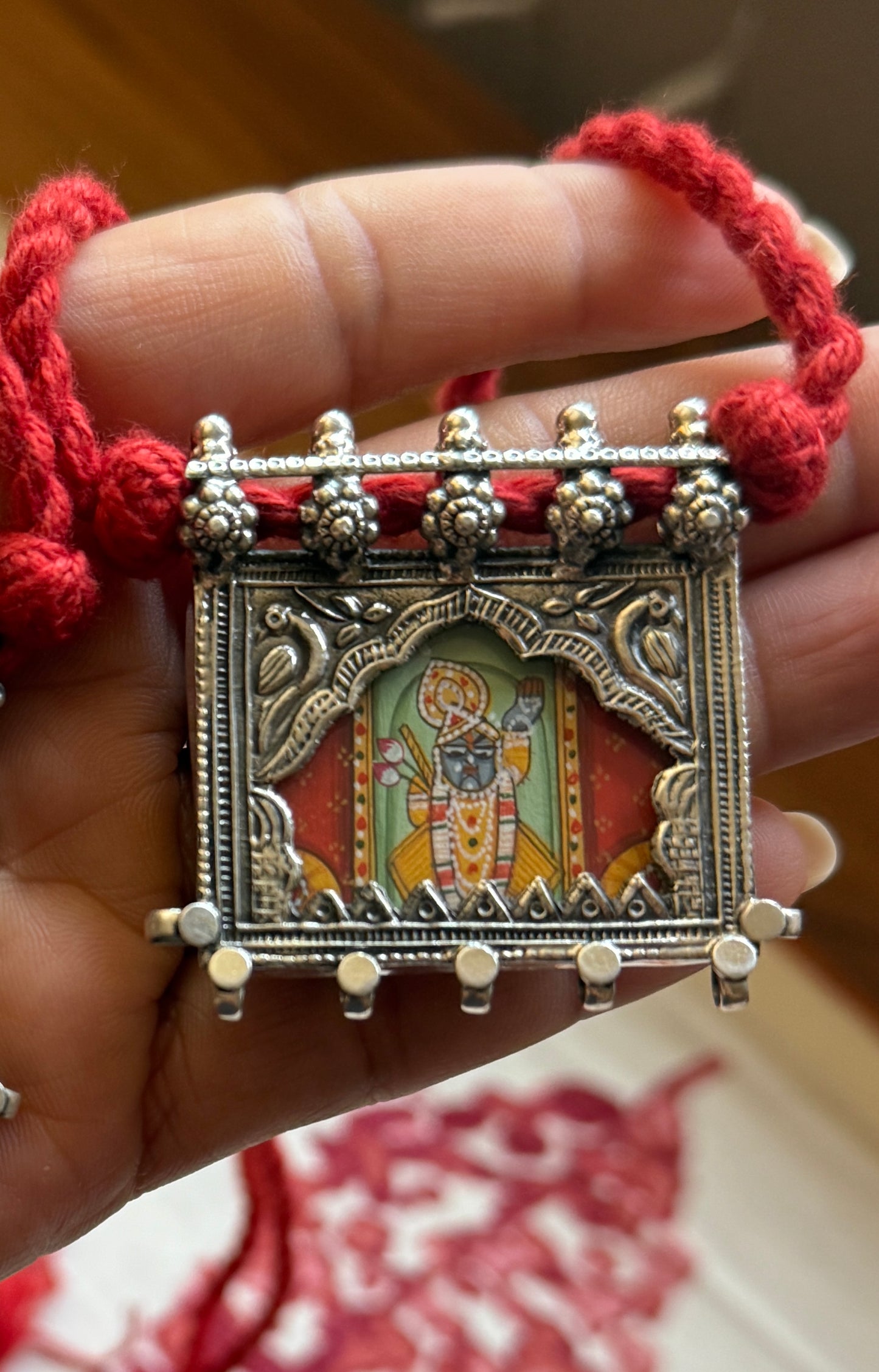 Srinathji picture pendant necklace