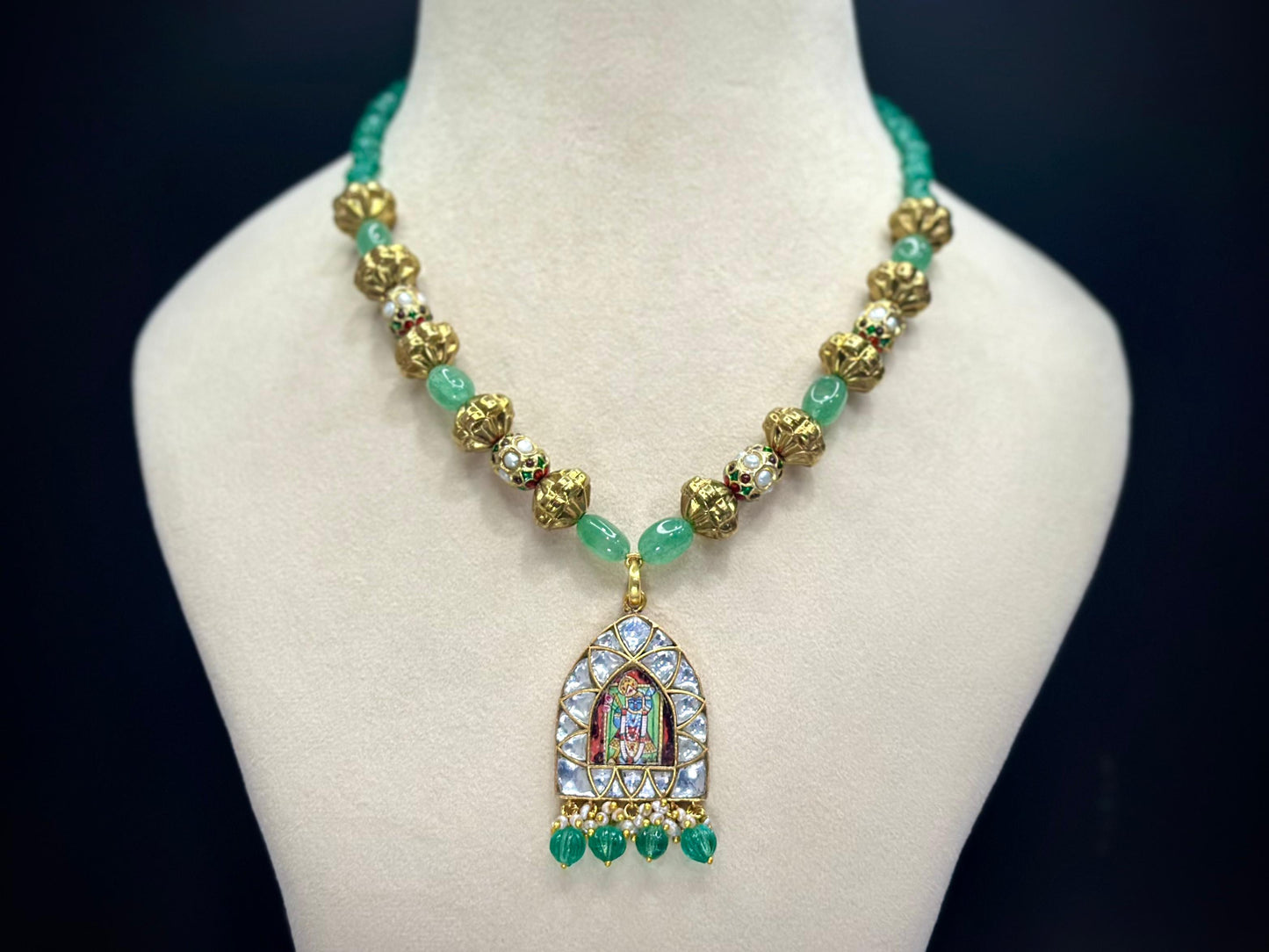 Srinathji picture pendant necklace