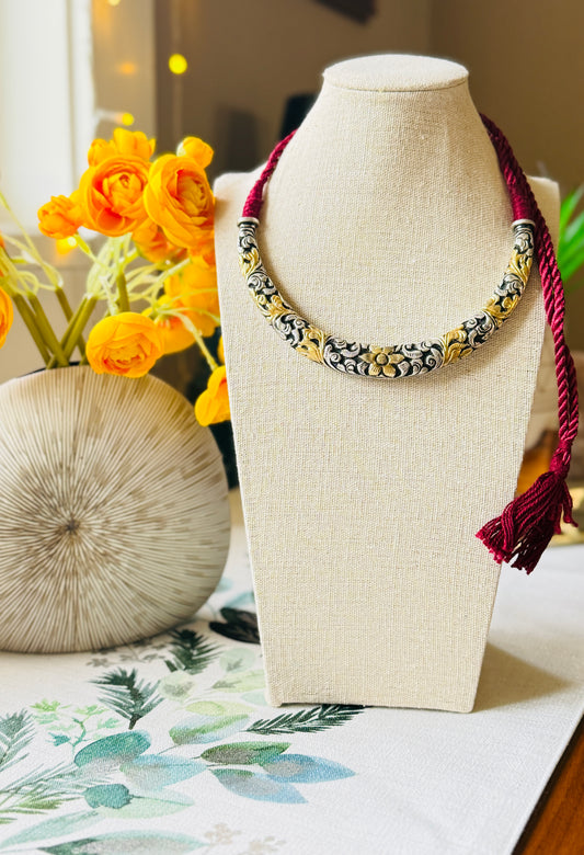 Dual Tone Hasli Necklace