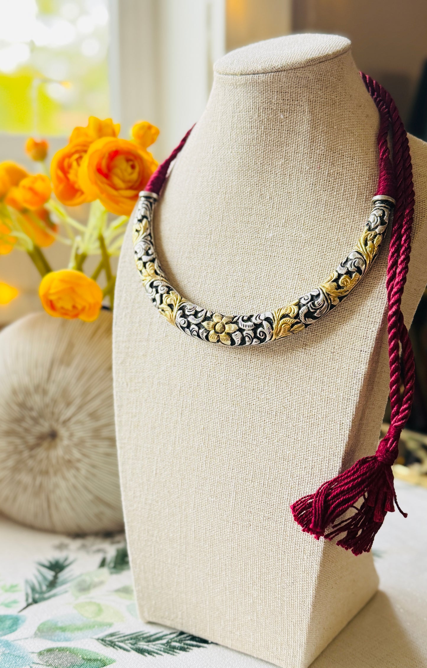Dual Tone Hasli Necklace