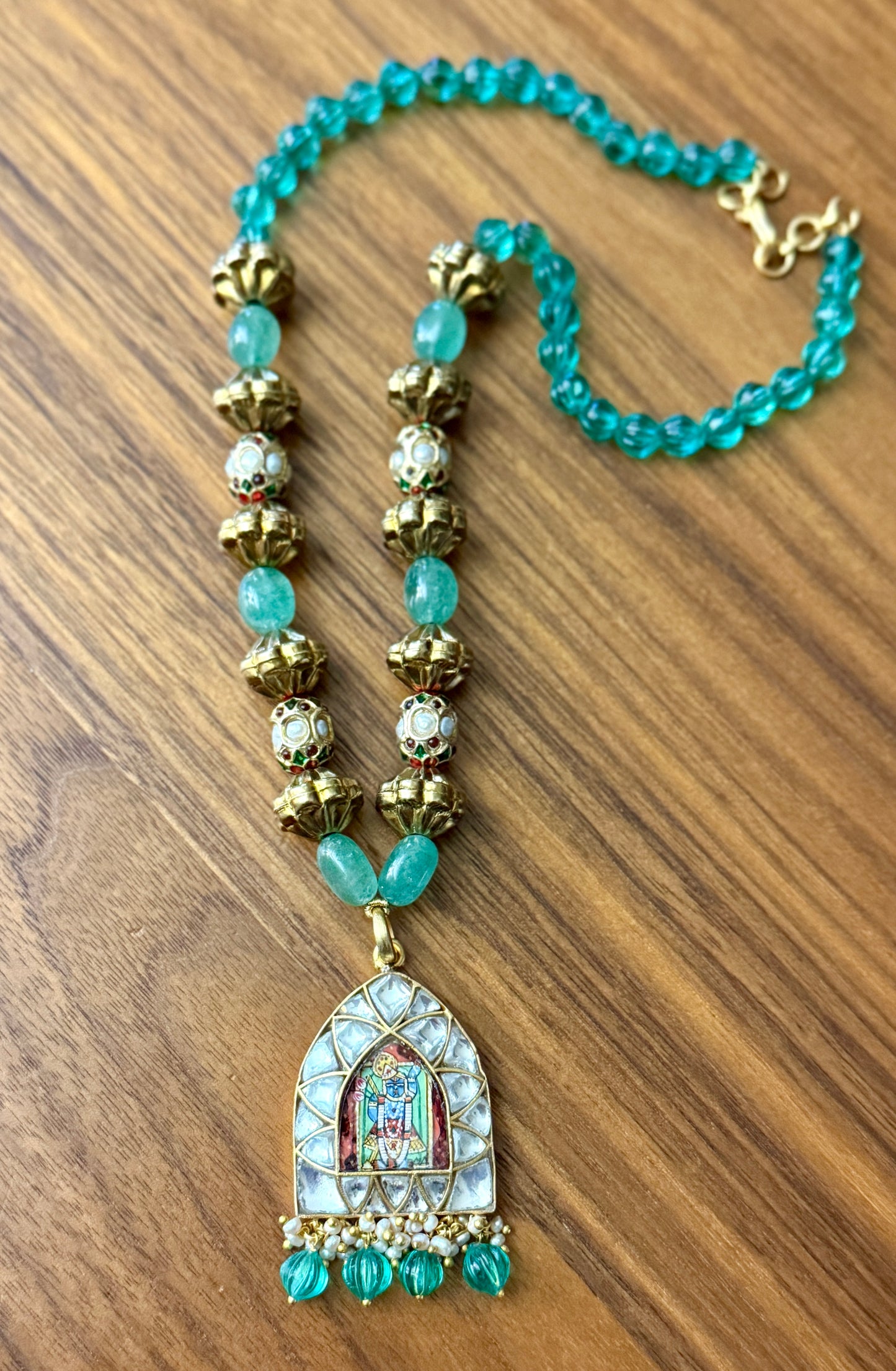 Srinathji picture pendant necklace