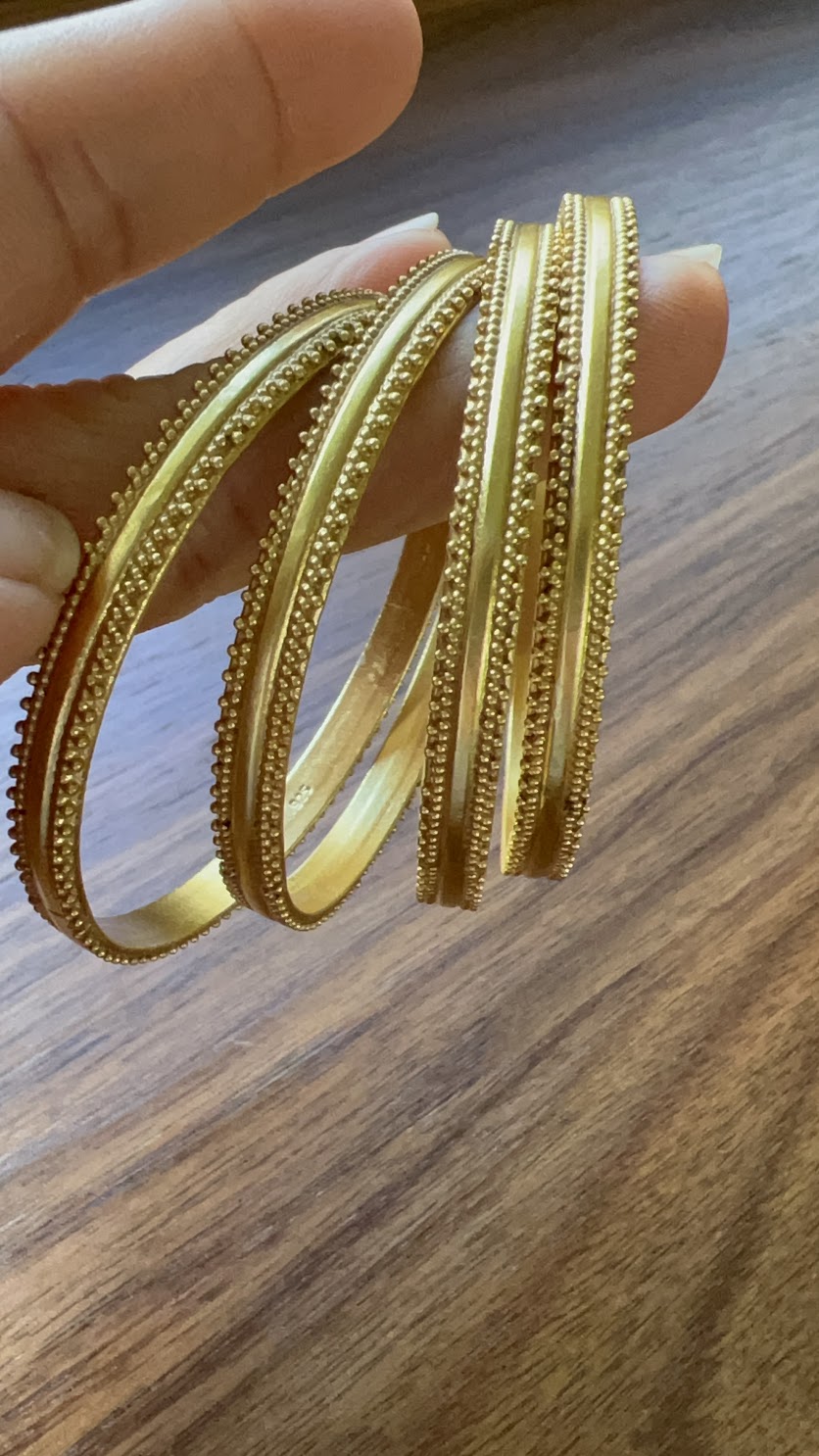 Gold polished bangles